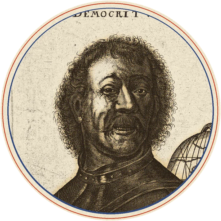 Democritus laughing, engraving by Wenceslaus Hollar printed in inks